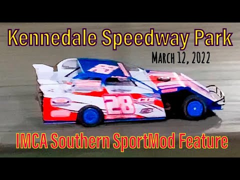 IMCA Southern SportMod Feature - Kennedale Speedway Park - March 12, 2022 - Kennedale, Texas, USA - dirt track racing video image