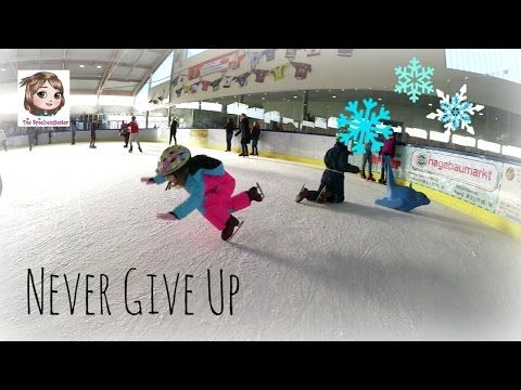 SCHLITTSCHUHLAUFEN ⛸ Hannah übt Eislaufen ❄️ Niemals aufgeben!