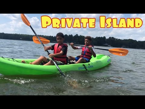 WE WENT TO A PRIVATE ISLAND ON KAYAKS!!! *Lake Wateree South Carolina Shaw AFB*