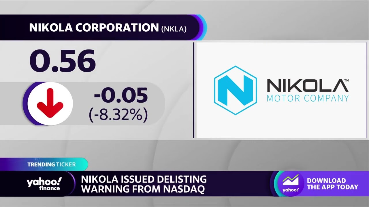 Nikola issued delisting warning from Nasdaq