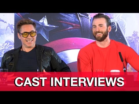 Avengers Age of Ultron Cast Interviews - Robert Downey Jr, Chris Evans, Scarlett Johansson - UCS5C4dC1Vc3EzgeDO-Wu3Mg