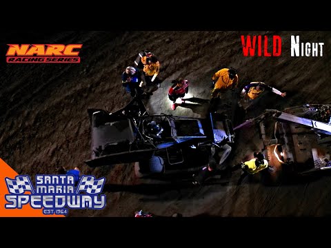 Unbelievable! A Main Top 3 in Points Crash Out - NARC 410 Winged Sprint Cars Return to Santa Maria - dirt track racing video image