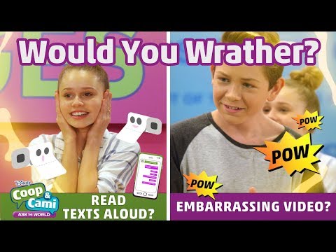 Embarrassing Video or Texts Read Aloud? | Coop & Cami Ask the World | Disney Channel - UCw7SNYrYei7F5ttQO3o-rpA