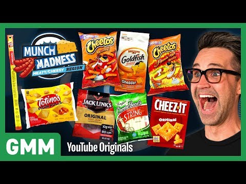 Munch Madness Taste Test: Meaty & Cheesy Snacks Ft. Harley Morenstein - UC4PooiX37Pld1T8J5SYT-SQ