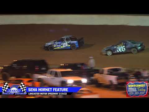 SEHA Hornet Feature - Lancaster Motor Speedway 3/19/22 - dirt track racing video image
