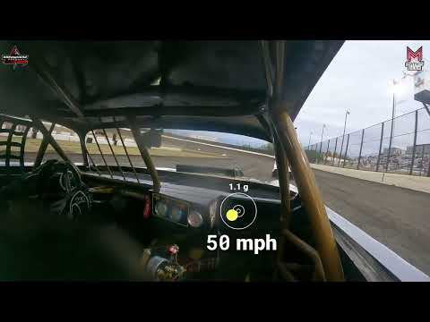 #1W David Vinson - USRA Stock Car - 4-19-2024 Arrowhead Speedway - In Car Camera - dirt track racing video image