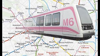 M6 - Il perscorso della futura metropolitana di Milano