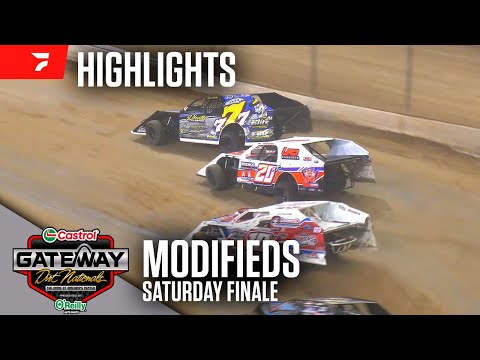 Saturday Modified Feature | Castrol Gateway Dirt Nationals 12/7/24 | Highlights - dirt track racing video image