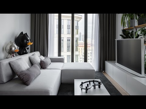 Interior design of apartments in minimalist style