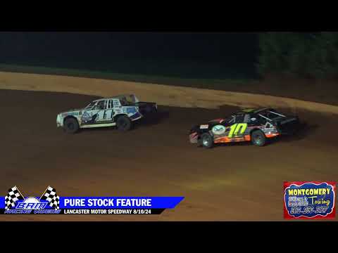 Pure Stock Feature - Lancaster Motor Speedway 8/10/24 - dirt track racing video image