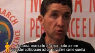 Carlos Sastre - Adesione alla  Marcia Mondiale