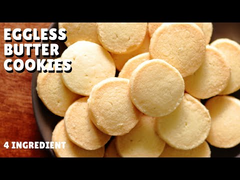 Butter Cookies Recipe – Eggless Butter Biscuits At Home | Classic Cookie Recipe (Hindi)