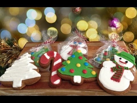 Christmas Cookies Gingerbread Recipe HOW TO COOK THAT Ann Reardon sugar cookie frosting - UCsP7Bpw36J666Fct5M8u-ZA