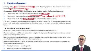 Foreign currency - Functional currency - ACCA (SBR) lectures