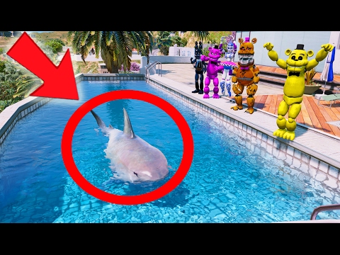 GOLDEN FREDDY'S SHARK IN A POOL PRANK! (GTA 5 Mods For Kids FNAF Funny Moments) - UCdZoVLv1XHLLLJTSNcifuDQ