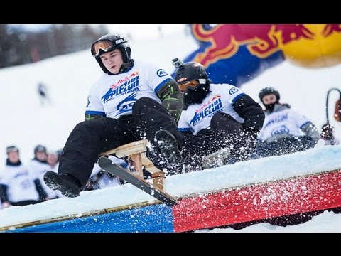 Single Ski Sled Race in Slovenia - Red Bull Pležuh 4 Cross 2013 - UCblfuW_4rakIf2h6aqANefA