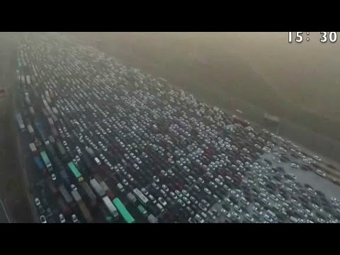 Watch the incredible footage of a 50-lane holiday traffic jam in China - UCcyq283he07B7_KUX07mmtA