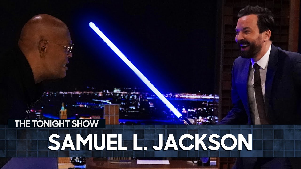 Samuel L. Jackson and Jimmy Faceoff in an Epic Lightsaber Duel | The Tonight Show