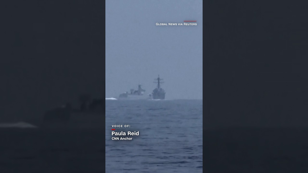 US and China warships nearly collide