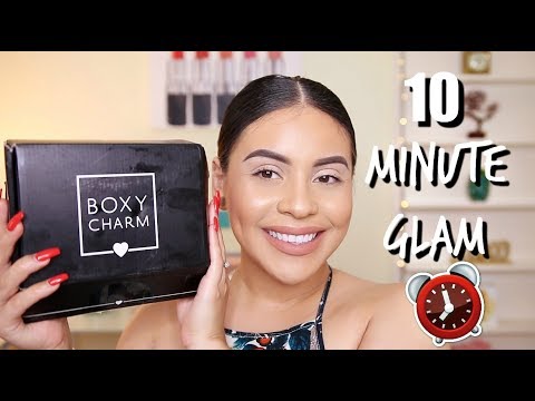 EASY 10 MINUTE MAKEUP TUTORIAL: JULY BOXY CHARM 2018 | JuicyJas - UCqTR5f7YkGro3cPv23SqcqQ