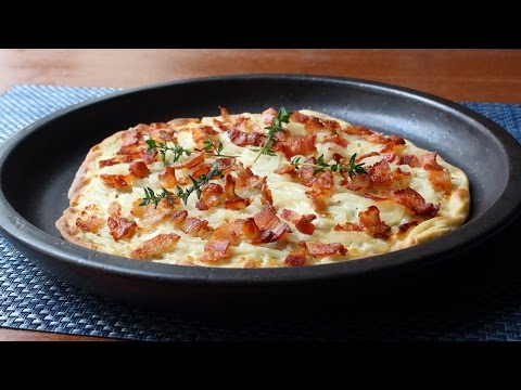 Tarte Flambée - Alsatian Bacon & Onion Tart - How to Make Tarte Flambée - UCRIZtPl9nb9RiXc9btSTQNw