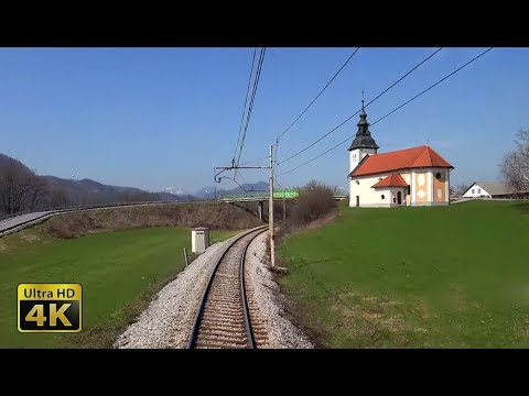 4K CABVIEW Ljubljana - Jesenice -- 2 locomotives - 1800t iron ore train - UCglVjGyY8ydqfPRMWI-y7PQ