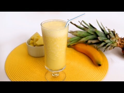 Pineapple Banana Smoothie Recipe - Laura Vitale - Laura in the Kitchen Episode 566 - UCNbngWUqL2eqRw12yAwcICg