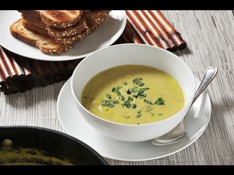 Crema de flor de calabaza con champiñones - Squash blossom soup - Recetas de cocina mexicana - UCvg_5WAbGznrT5qMZjaXFGA