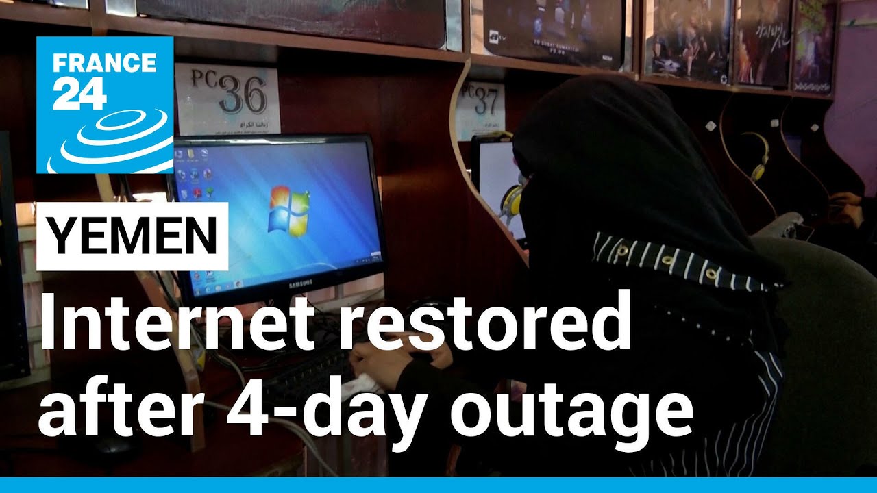 ‘Thank God’: Yemenis rejoice as internet returns after four-day outage • FRANCE 24 English