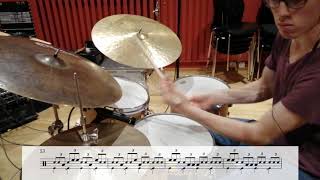Max Roach - The Blues Walk drum solo transcription (by Alfio Laini)