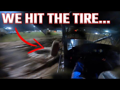 Tanner Holmes HITTING AN INFIELD TRACK TIRE.....(Ocean Speedway) - dirt track racing video image