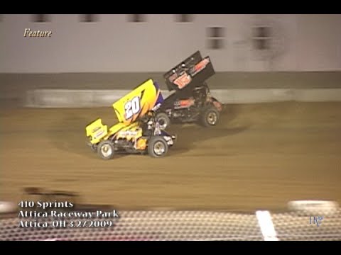 410 Sprints - Attica Raceway Park 3.27.2009 - dirt track racing video image