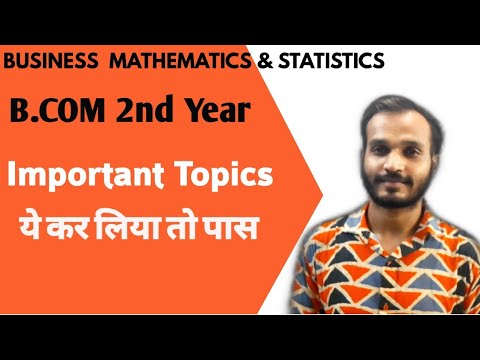 DU-SOL BUSINEDS MATHEMATICS & STATISTICS | B.COM 2nd Year | IMPORTANT Topics | Jasmeet Classes