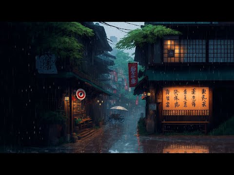 RAINING IN OSAKA 🌧️ Rain Lofi Songs To Make You Escape From Reality 🌧️ Night Lofi Playlist