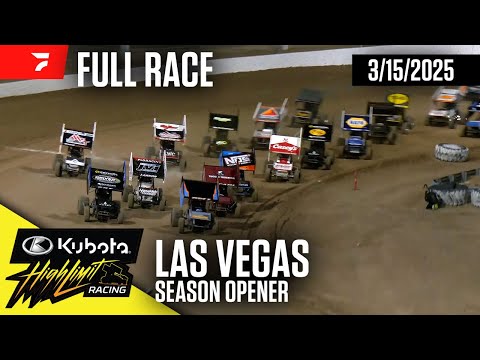 FULL RACE: Kubota High Limit Racing at Las Vegas Motor Speedway 3/15/2025 - dirt track racing video image