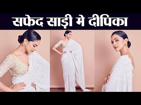 Video - WATCH Bollywood | Deepika Padukone looks FABULOUS in Desi White Saree at Lokmat Maharashtrian AWARDS #India #Fashion