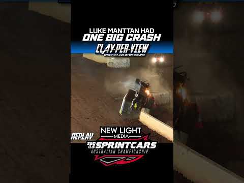 Luke Manttan - Big Crash! #dirttrackracing - dirt track racing video image