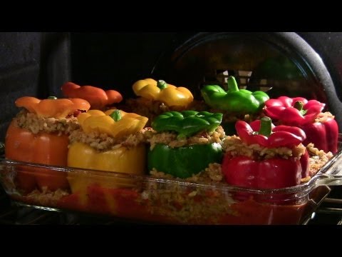 Jambalaya Stuffed Bell Peppers - A Cookoff Amongst Friends