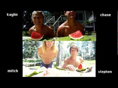 Watermelon Eating Contest  - Kaylin, Chase, Mitch & Stephen - UCTs-d2DgyuJVRICivxe2Ktg