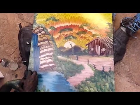 Finger Painting Artist Creates Stunning Landscape! - UCIJ0lLcABPdYGp7pRMGccAQ