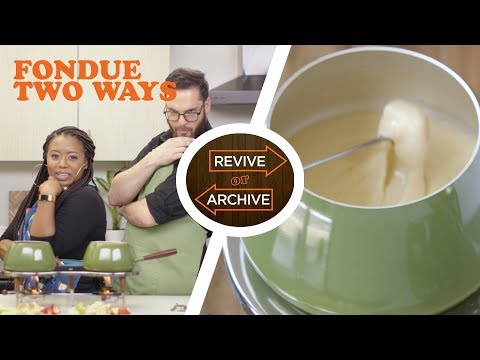 Fondue for TWO!! Beer Cheese vs. Fruit Sauce Fondues from 1973 | Revive or Archive - UC4tAgeVdaNB5vD_mBoxg50w