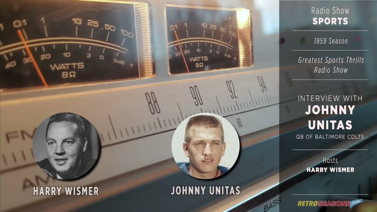 Johnny Unitas NFL Biography - Radio Broadcast video clip