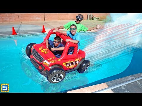 Giant Floating Inflatable RC Car Swimming Pool Adventure! - UCneC60ueLDbk6NVzMHUUhKg