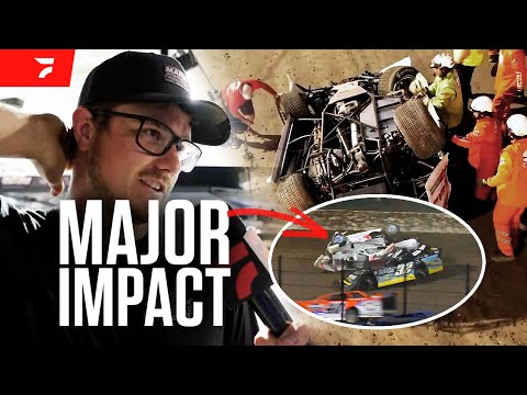Carson Ferguson Breaks Down Scary Eldora Crash | 2025 Dirt Late Model Dream - dirt track racing video image