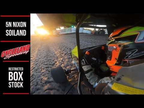 5N Nixon Soiland | Onboard Cycleland Speedway Opening Night 2024 | Restricted Box Stock - dirt track racing video image
