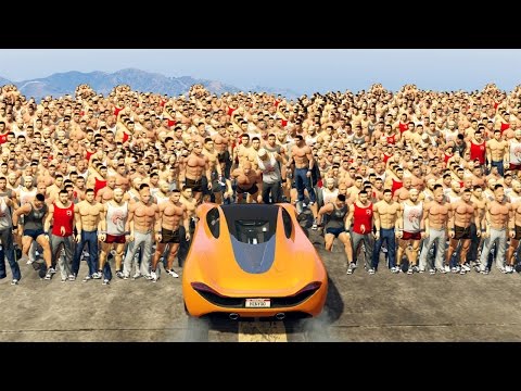 1000 PEOPLE vs. WORLD'S FASTEST CAR! (GTA 5 Mods) - UCfLuMSIDmeWRYpuCQL0OJ6A