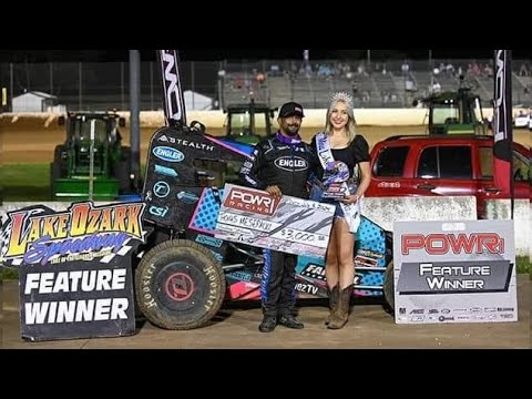 POWRi Midgets Lake Ozark Speedway - dirt track racing video image
