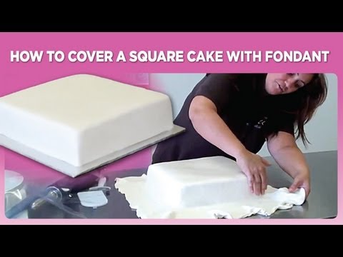 How to cover a square cake with fondant - UC92AFFyxUH442wZYWM1j-tg