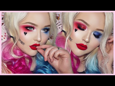 Suicide Squad HARLEY QUINN Glam Makeup Tutorial - UCzTKskwIc_-a0cGvCXA848Q