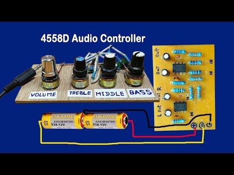 IC 4558D Audio Volume controller circuit | Bass Circuit 4558 | Simplest Audio Amplifier Circuit - UC7vxUlLQsvZhOKGbtyQp0OA